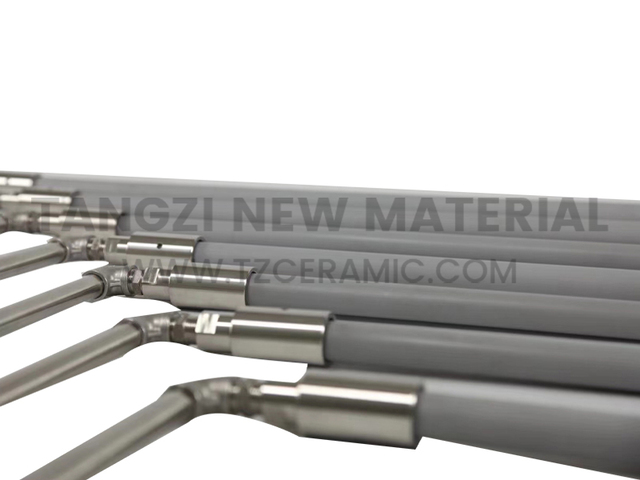 Silicon nitride thermocouple protection tube